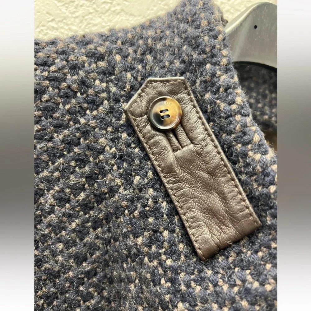 Loro Piana textured knit cashmere leather military jacket blazer cardigan - Picture 10 of 15